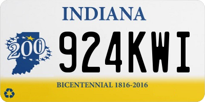 IN license plate 924KWI