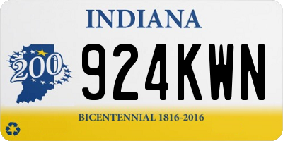 IN license plate 924KWN