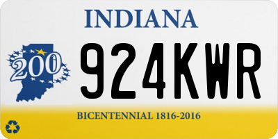 IN license plate 924KWR