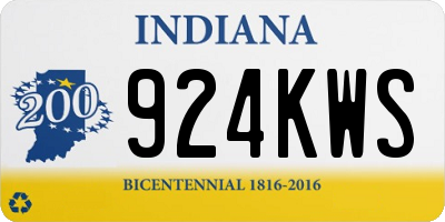 IN license plate 924KWS