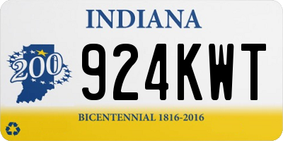 IN license plate 924KWT