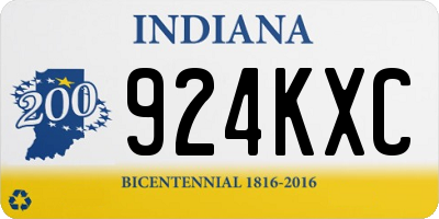 IN license plate 924KXC
