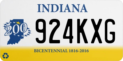 IN license plate 924KXG