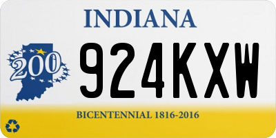 IN license plate 924KXW