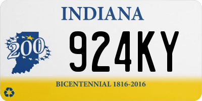 IN license plate 924KY