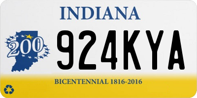 IN license plate 924KYA