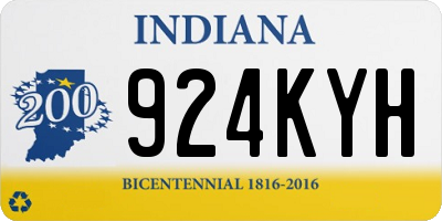 IN license plate 924KYH