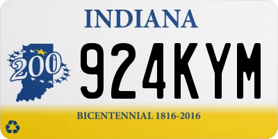 IN license plate 924KYM