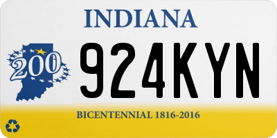 IN license plate 924KYN