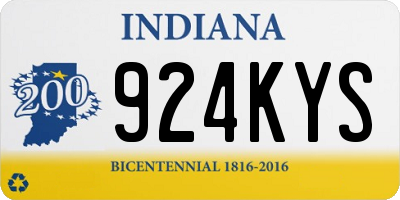 IN license plate 924KYS