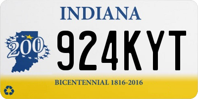 IN license plate 924KYT