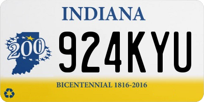 IN license plate 924KYU