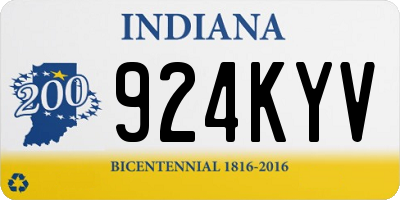IN license plate 924KYV