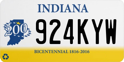 IN license plate 924KYW