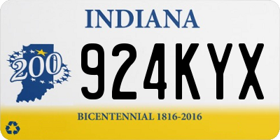 IN license plate 924KYX
