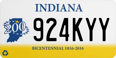 IN license plate 924KYY