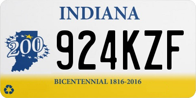 IN license plate 924KZF