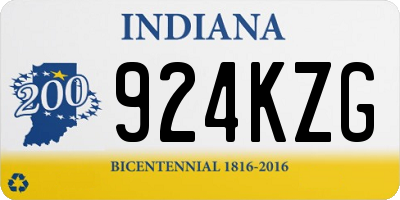 IN license plate 924KZG
