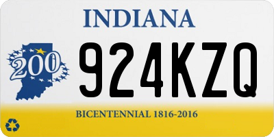 IN license plate 924KZQ