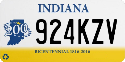 IN license plate 924KZV