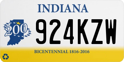 IN license plate 924KZW
