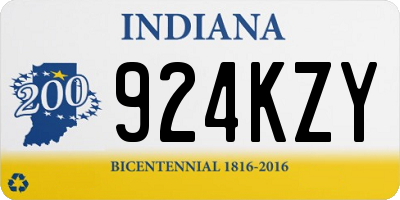 IN license plate 924KZY