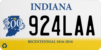 IN license plate 924LAA
