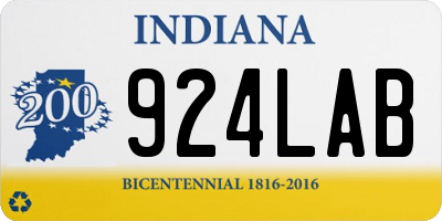 IN license plate 924LAB