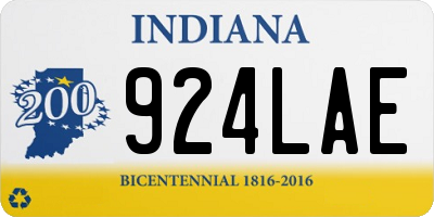 IN license plate 924LAE