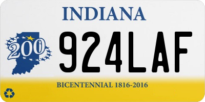 IN license plate 924LAF