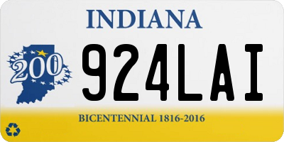IN license plate 924LAI