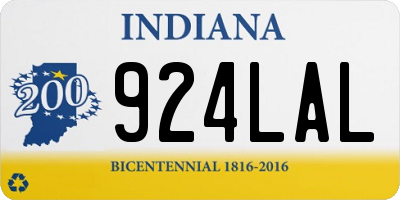IN license plate 924LAL