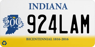 IN license plate 924LAM