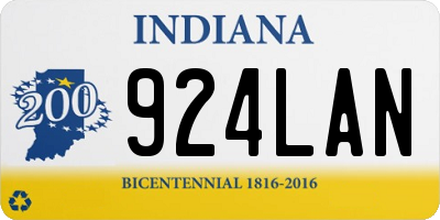 IN license plate 924LAN