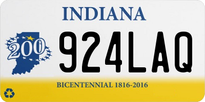 IN license plate 924LAQ