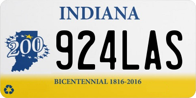 IN license plate 924LAS