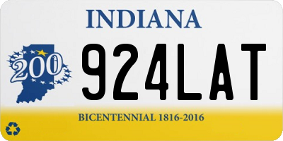 IN license plate 924LAT