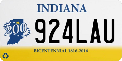 IN license plate 924LAU