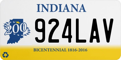 IN license plate 924LAV