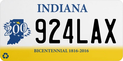IN license plate 924LAX