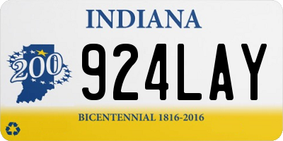 IN license plate 924LAY