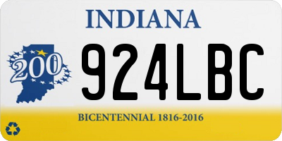 IN license plate 924LBC