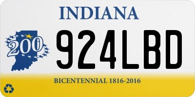 IN license plate 924LBD