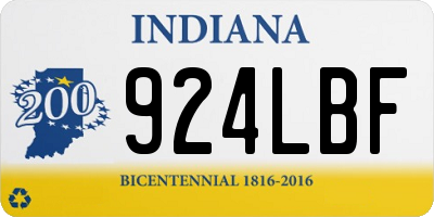 IN license plate 924LBF