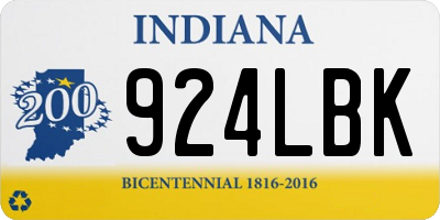 IN license plate 924LBK