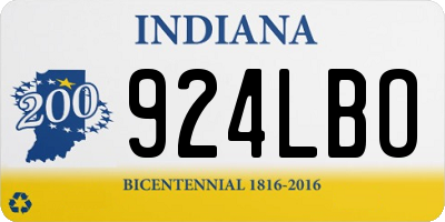 IN license plate 924LBO