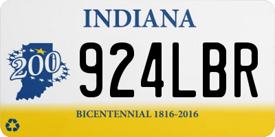 IN license plate 924LBR