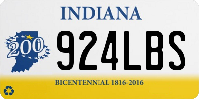 IN license plate 924LBS