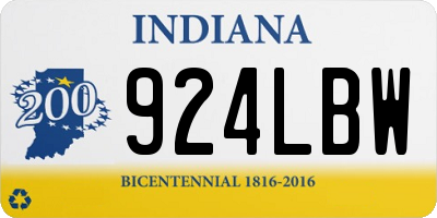 IN license plate 924LBW