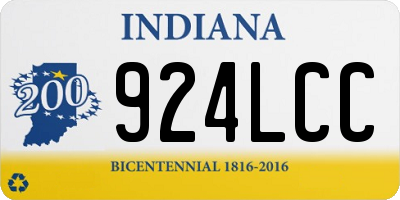 IN license plate 924LCC